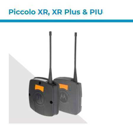 Piccolo XR, XR PLUS and PIU